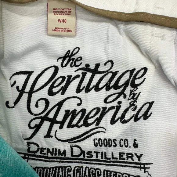 Reworked Heritage America Destroyed Denim Shorts (40) - Picture 10 of 10